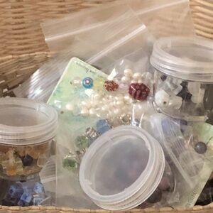 Craft Beads Jewelry Making Vintage Multi-Colour Faux Pearls